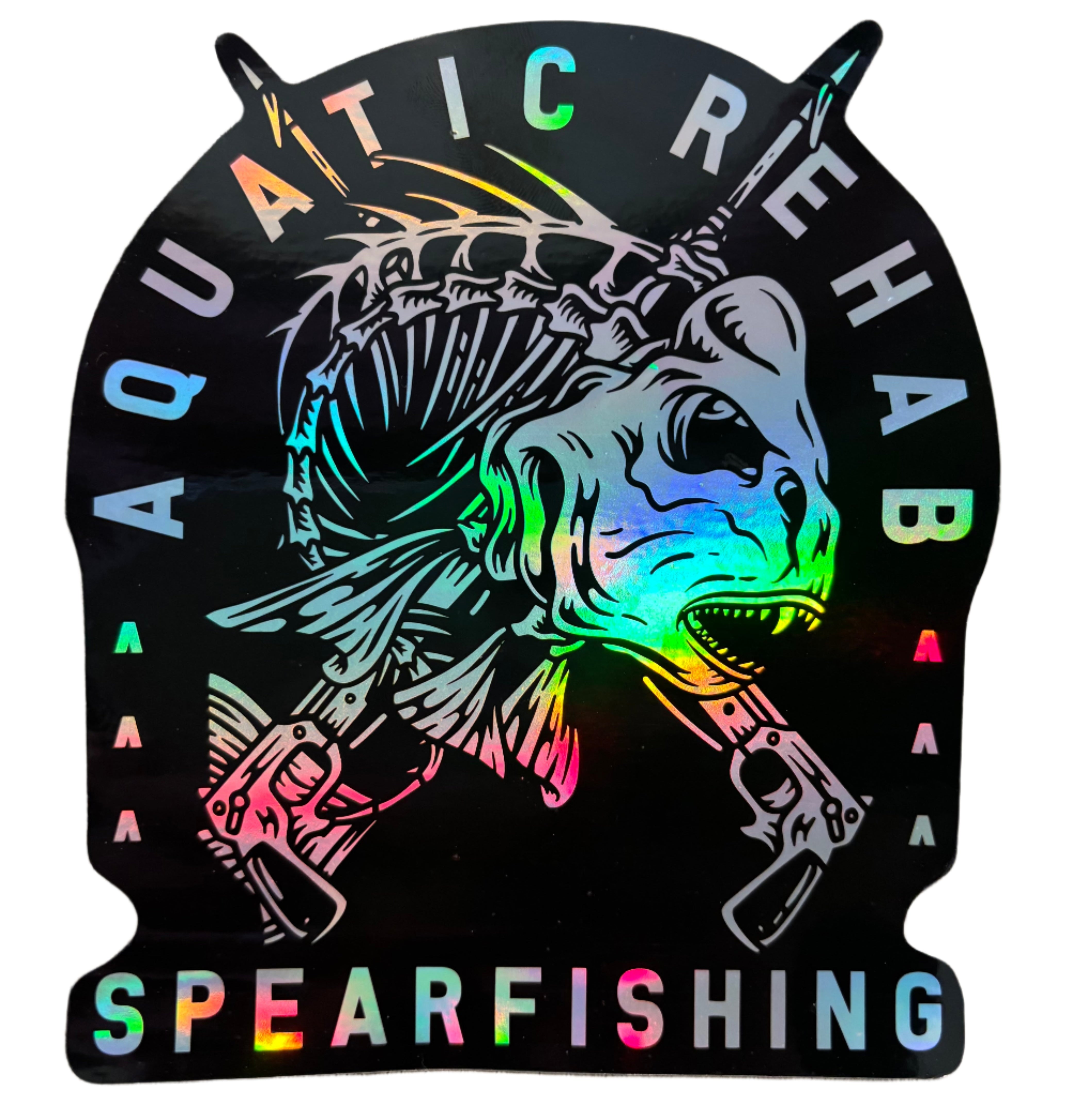 Holographic Snapper Skeleton Sticker – Aquatic Rehab Spearfishing