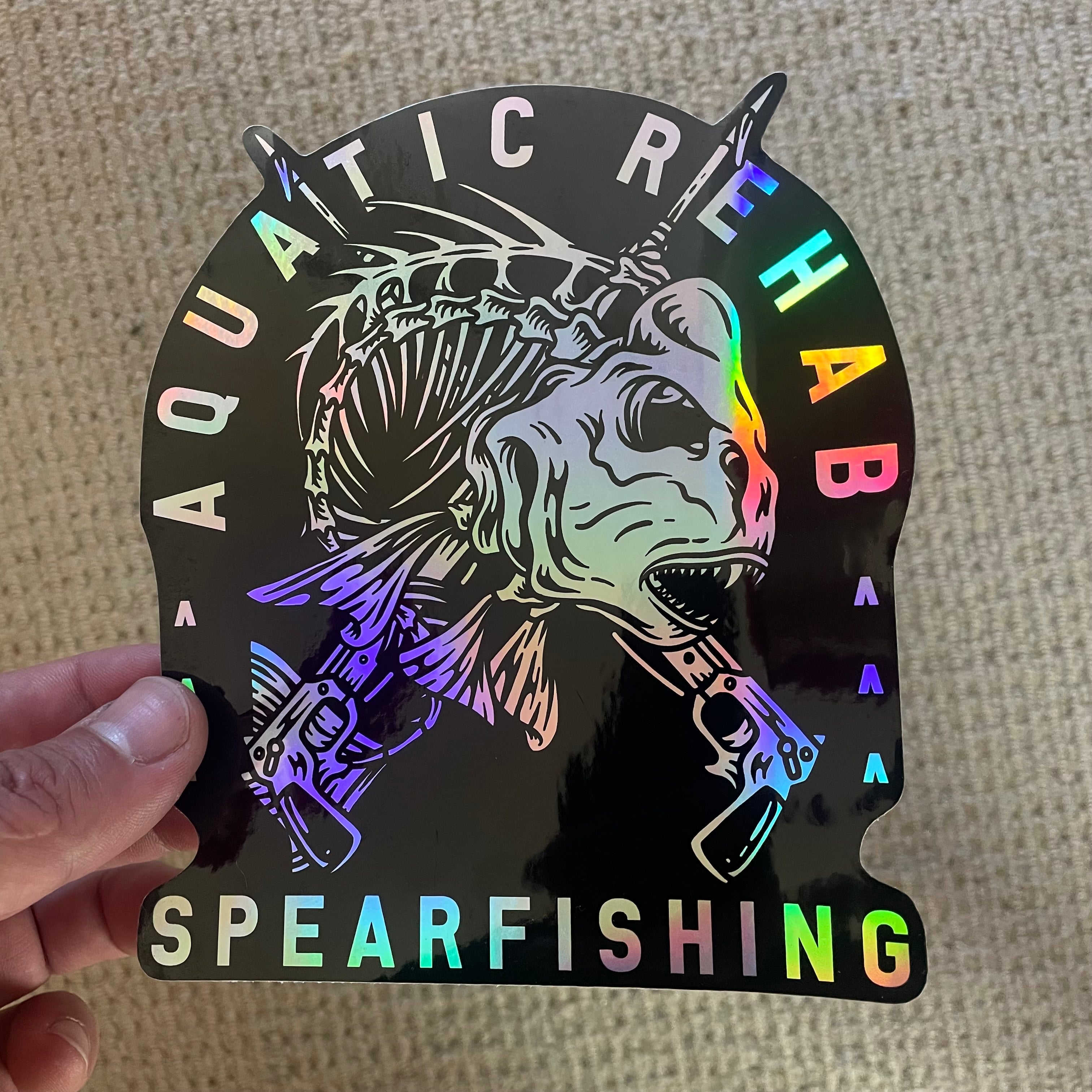 Holographic Snapper Skeleton Sticker – Aquatic Rehab Spearfishing